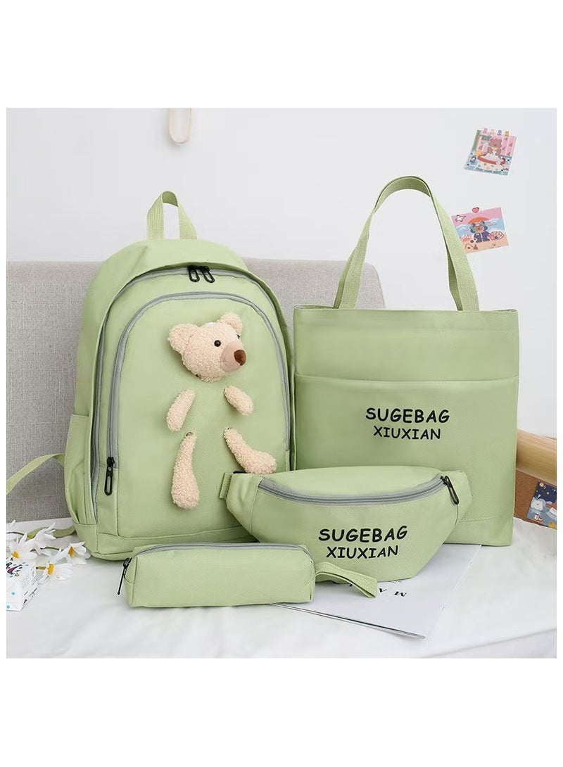 2024 New Polyester Zipper Children's Backpack Set