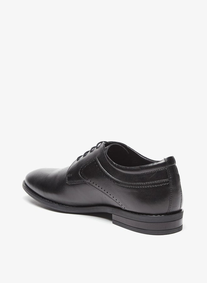 Duchini Men's Solid Derby Shoes with Lace-Up Closure