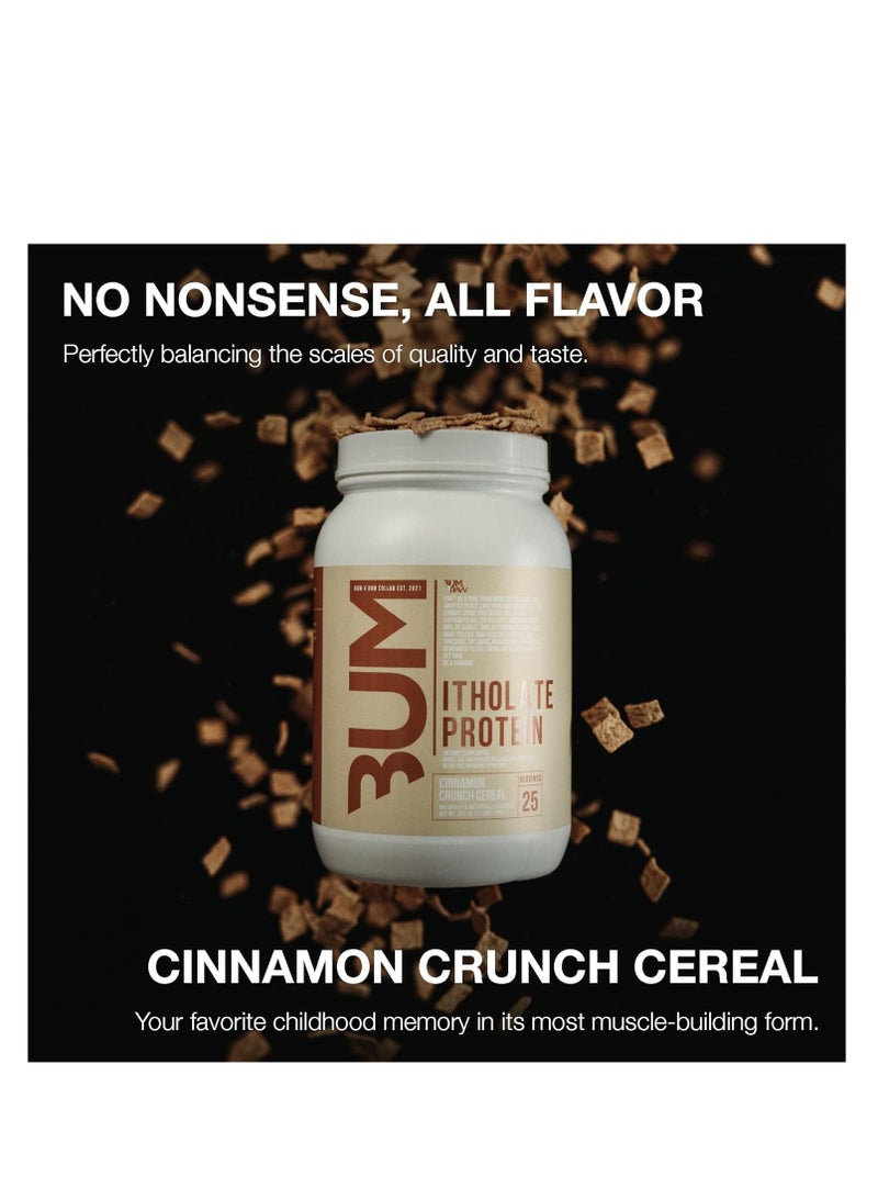 RAW CBUM Itholate Protein - Chris Bumstead's Elite Whey Isolate, Zero Fat, Supreme Digestibility, Champion-Grade Muscle Nutrition - Cinnamon Crunch Cereal, 25 Servings