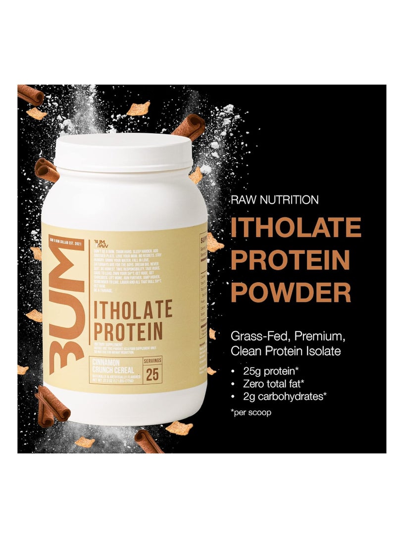 RAW CBUM Itholate Protein - Chris Bumstead's Elite Whey Isolate, Zero Fat, Supreme Digestibility, Champion-Grade Muscle Nutrition - Cinnamon Crunch Cereal, 25 Servings