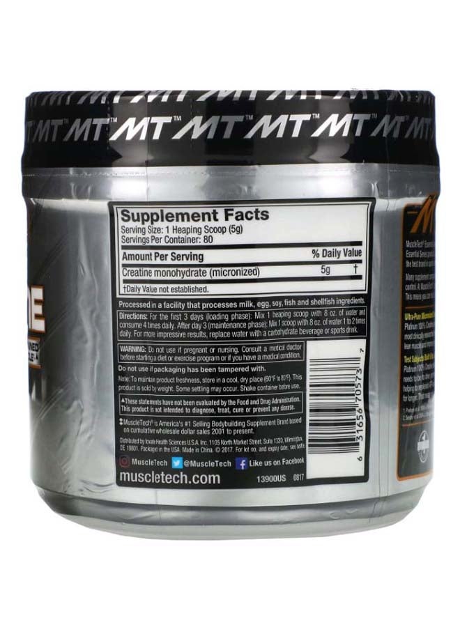 Essential Series, Platinum 100% Creatine, Unflavored 400g