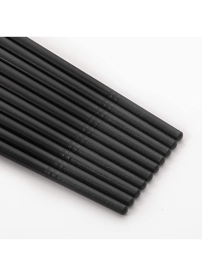 10 Pairs Fiberglass Chopsticks - Reusable Chopsticks Dishwasher Safe, 9 1/2 Inches - Gold