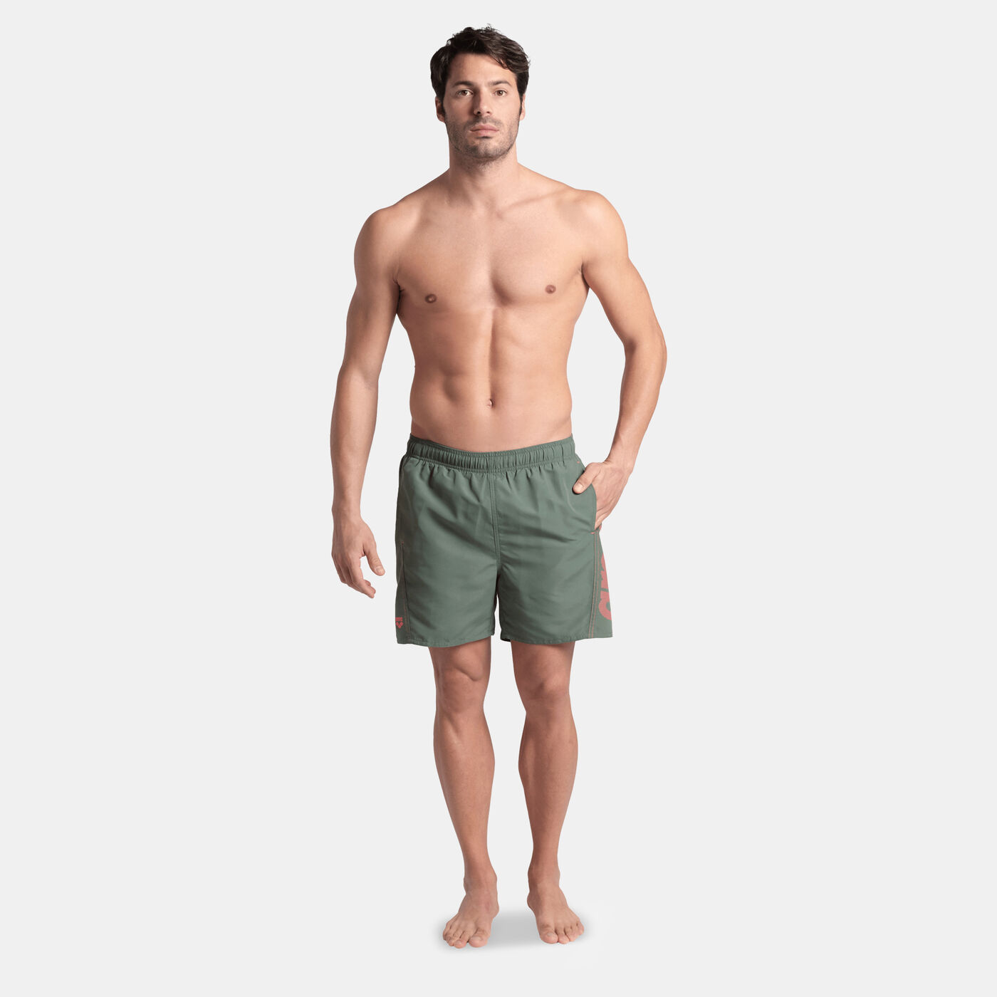 Men's Fundamentals Logo Boxer Swimming Shorts