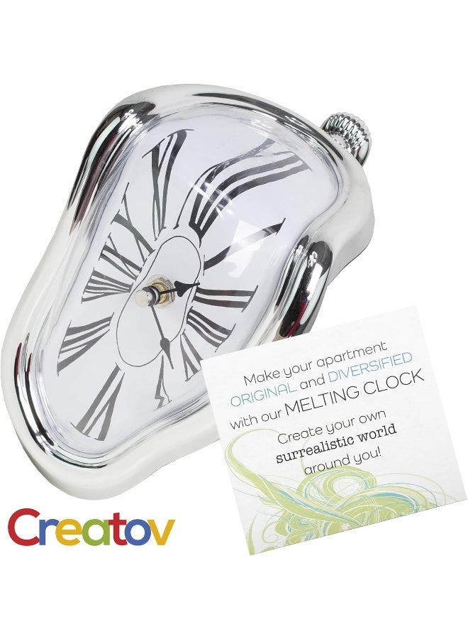 Decorative Dali Watch Melting Clock - Surrealistic Table Shelf Desk Fashion Clock Salvador Dali Inspired Funny Home Office Desks Watch Best Birthday Gift Idea For Men And Women By Creatov