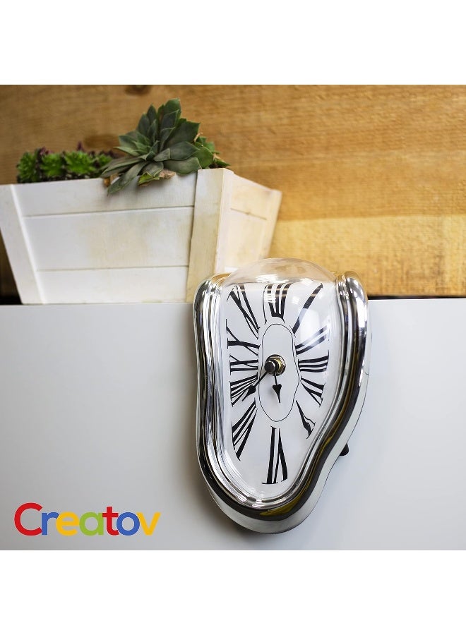 Decorative Dali Watch Melting Clock - Surrealistic Table Shelf Desk Fashion Clock Salvador Dali Inspired Funny Home Office Desks Watch Best Birthday Gift Idea For Men And Women By Creatov