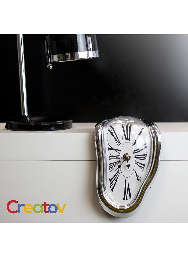 Decorative Dali Watch Melting Clock - Surrealistic Table Shelf Desk Fashion Clock Salvador Dali Inspired Funny Home Office Desks Watch Best Birthday Gift Idea For Men And Women By Creatov