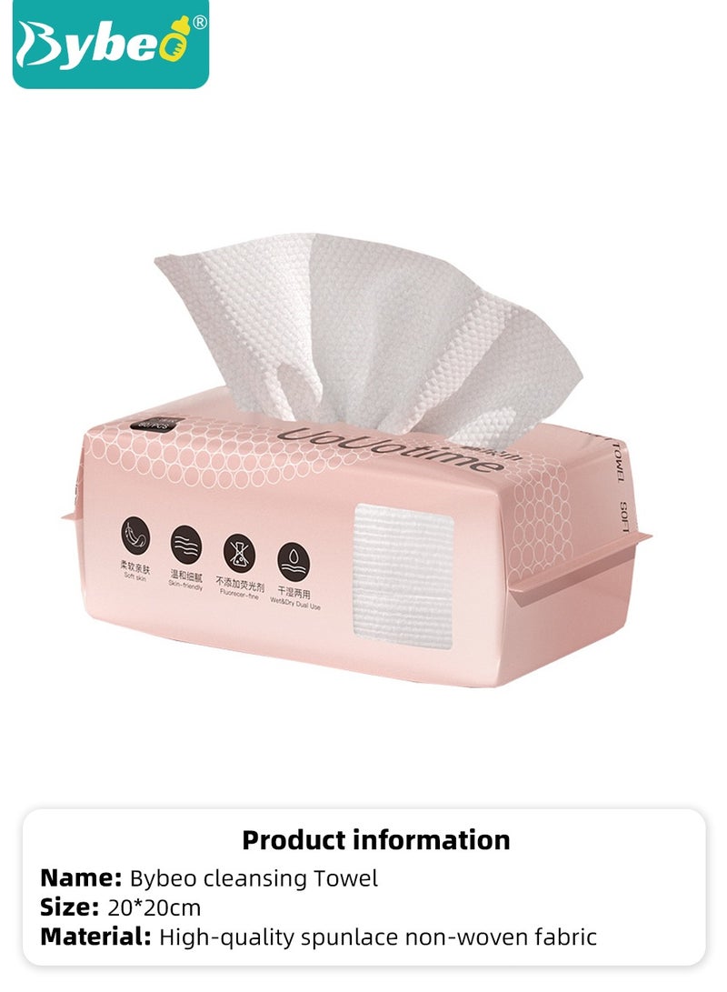 5 Packs Baby Cotton Tissue, Soft Baby Dry Wipe, Wet and Dry Use, Infant Cotton Towel, Made of Pure Cotton, 400 Count Unscented Disposable Facial Cotton Tissues for Baby Sensitive Skin