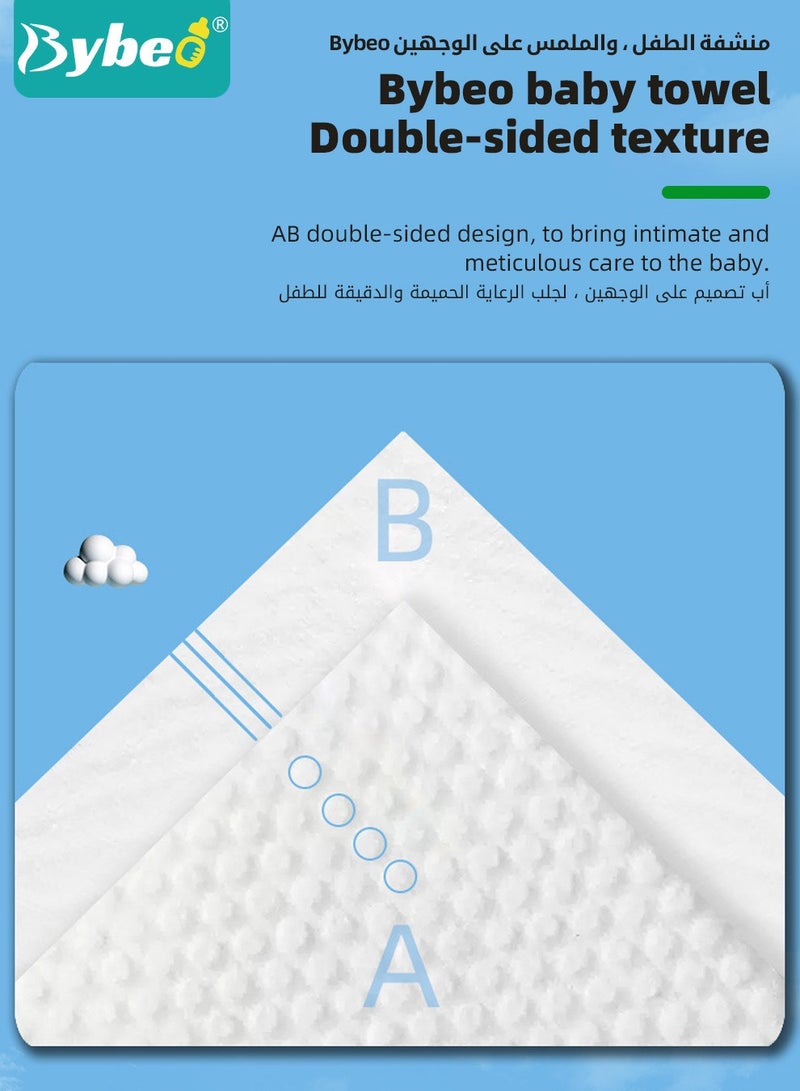 6 Packs Baby Cotton Tissue, Soft Baby Dry Wipe, Wet and Dry Use, Infant Cotton Towel, Made of Pure Cotton, 300 Count Unscented Disposable Facial Cotton Tissues for Baby Sensitive Skin