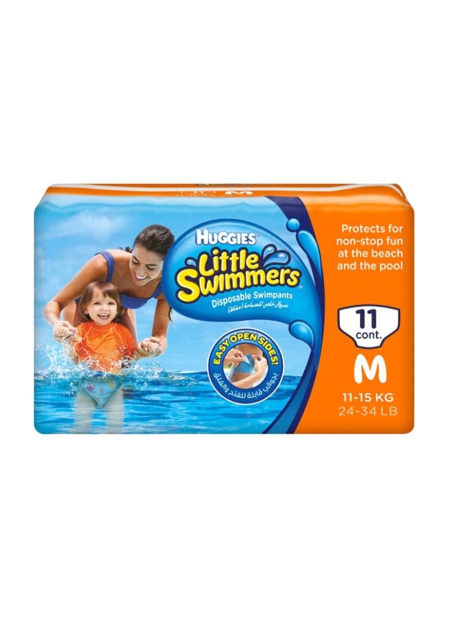 Little Swimmers Disposable Swimpant Diapers, Size M, 11-15 Kg, 11 Count