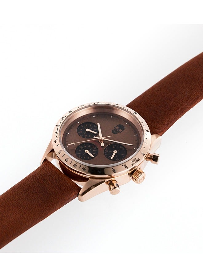 Unisex Zadig and Voltaire Brown Dial and Brown Leather Strap Watch  - ZVM118