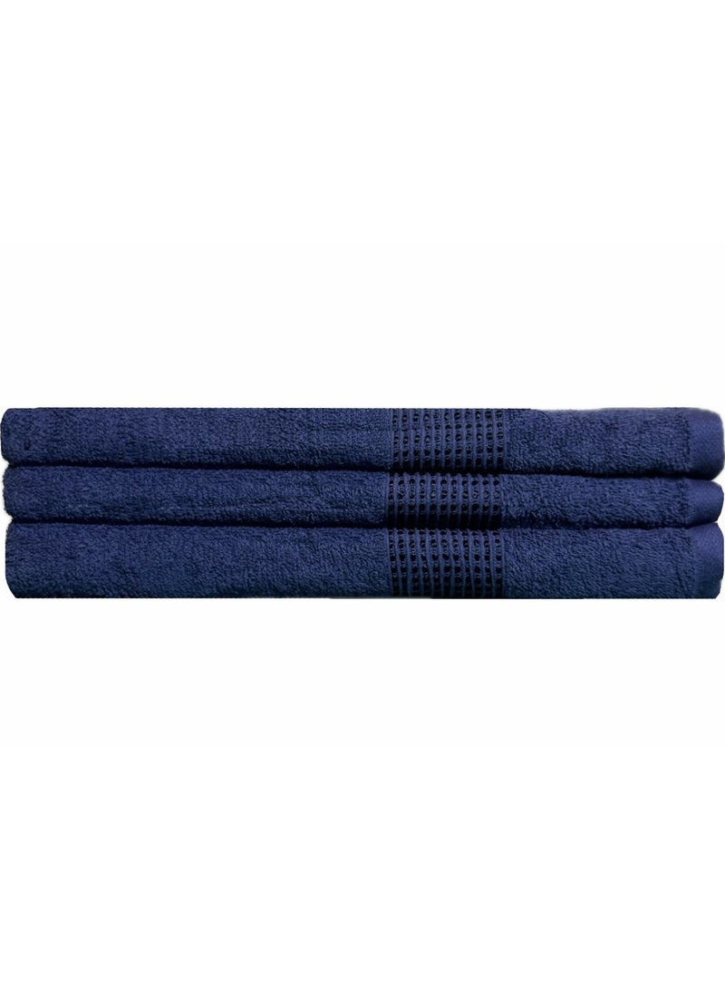 Bath Towels 100% Cotton Ultra Soft, Super Absorbent, Antibacterial Treatment And Dry Quick 430 GSM Terry, Mini Checks, 70 Cm x 140 Cm