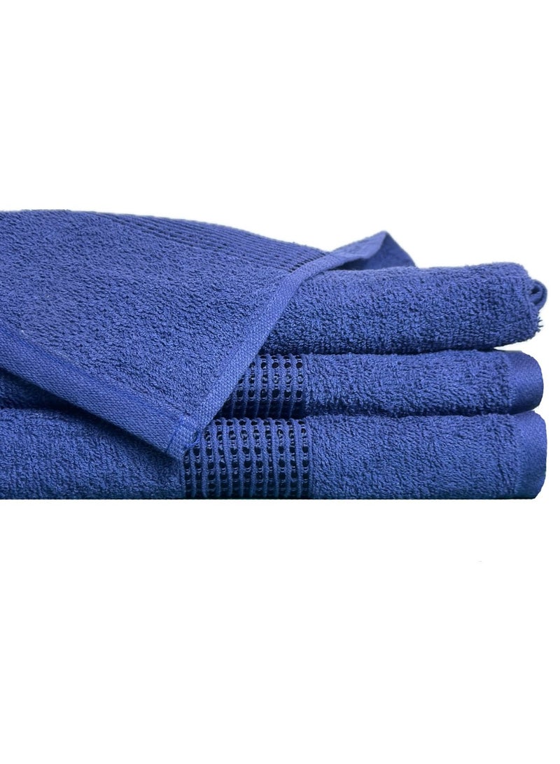 Bath Towels 100% Cotton Ultra Soft, Super Absorbent, Antibacterial Treatment And Dry Quick 430 GSM Terry, Mini Checks, 70 Cm x 140 Cm