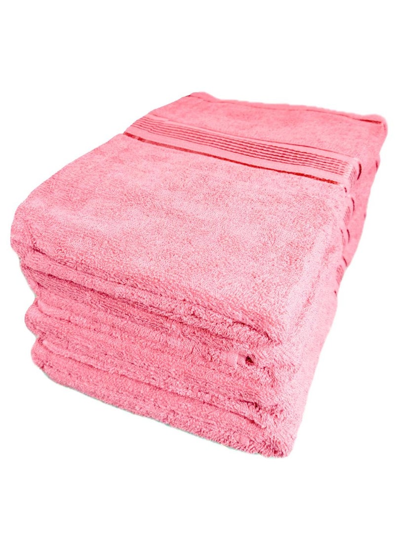 100% Cotton Ultra Soft Bath Towel Set - Super Absorbent, Antibacterial Treatment, 430 GSM Terry, Large 70x140 CM