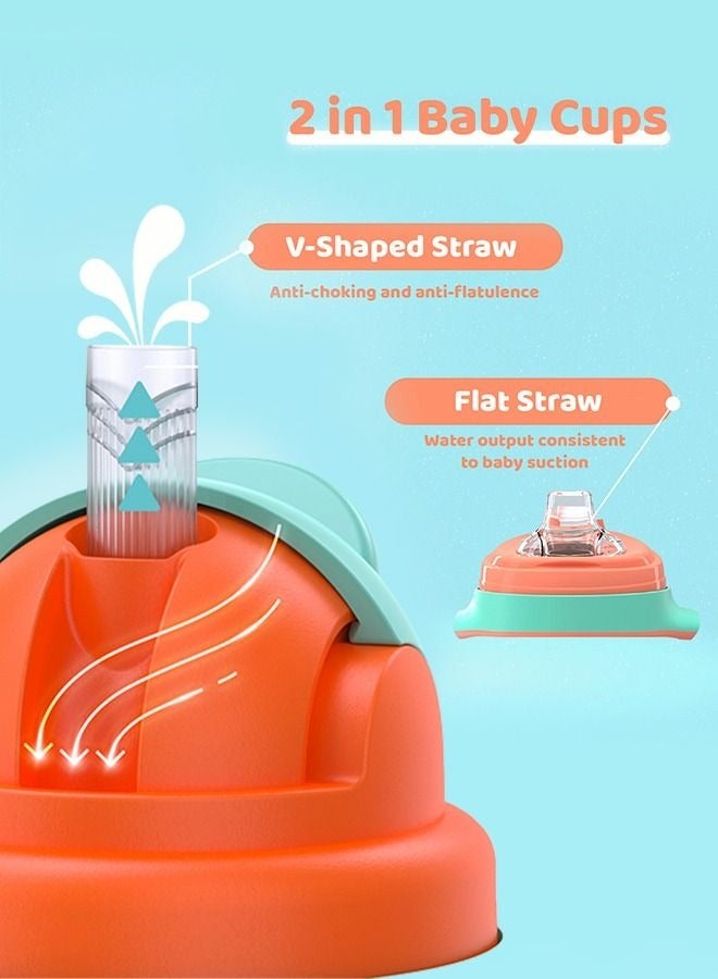 PPSU Baby Sippy Cup Boys and Girls Toddler Straw Cups Kids Water Bottle Spill Proof for School Outdoor Or Indoor BPA Free Easy To Hold 325ml