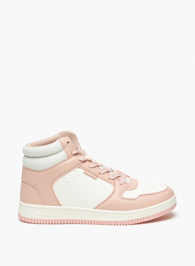 Women's Colourblock High-Top Sneakers with Lace-Up Closure