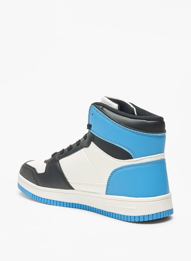 Men's High Top Sports Shoes with Lace-Up Closure