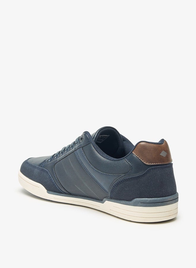 Men's Logo Detail Sneakers with Lace-Up Closure