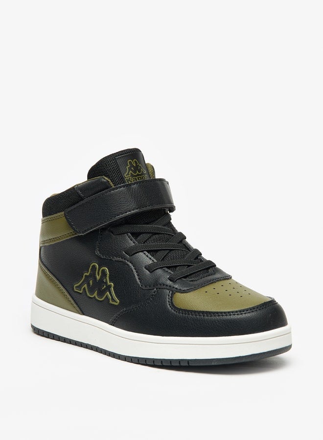 Boys' High Top Sneakers with Hook and Loop Closure