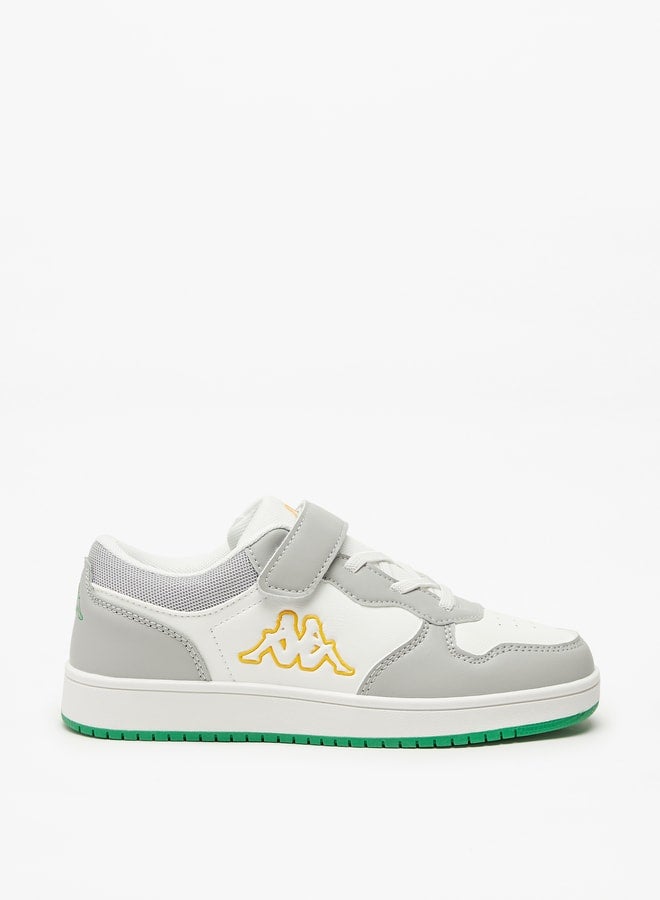 Boys' Colourblock Low-Ankle Sneakers with Hook and Loop Closure