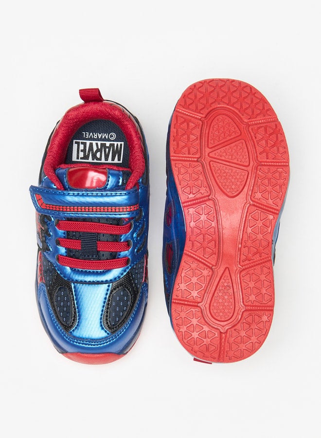 Marvel Spider-Man Print Sneakers with Hook and Loop Closure