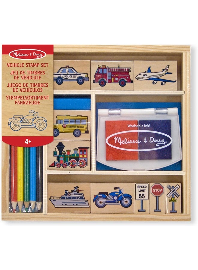 Melissa Doug 12409 Vehicle Stamp Set