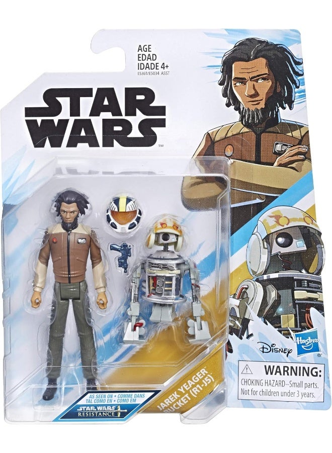 Star Wars Resistance Animated Series 3.75-inch Jarek Yeager and Bucket (R1-J5) Figure 2-Pack