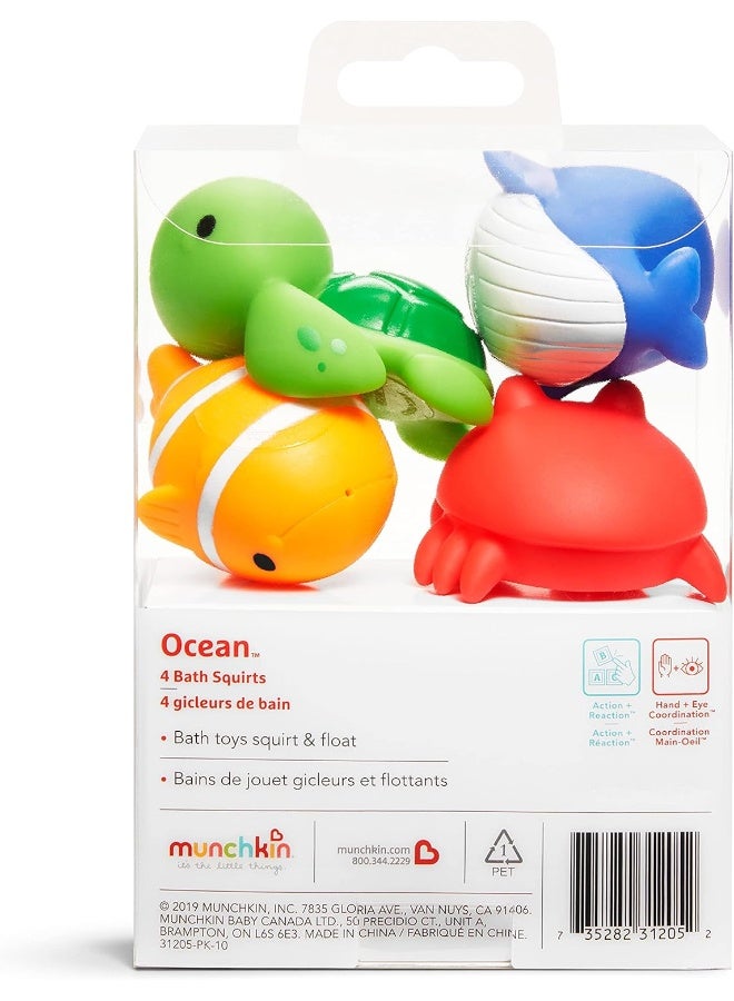 Munchkin Ocean Squirts Baby Bath Toy, 4 pack