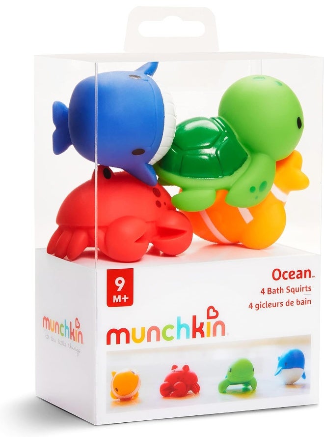 Munchkin Ocean Squirts Baby Bath Toy, 4 pack