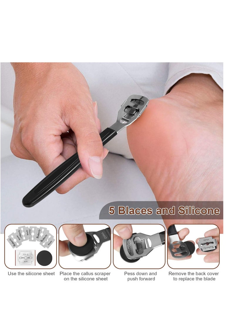 Professional Pedicure Kit, Rosmax 36 in 1 Pedicure Tools Stainless Steel Washable Foot Care Kit Dead Skin Remover Foot Spa Set at Home