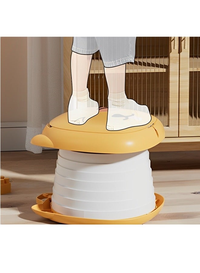Portable Potty for Kids Foldable Travel Toilet Training Seat,Potty Training Toilet for Toddler Boys and Girls with Storage Bag,Potty Training Toilet for Car,Camping,Outdoor,Indoor(Yellow)