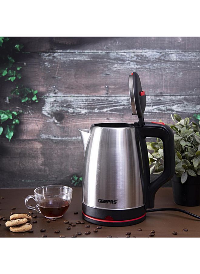 1.8L Electric Kettle - Stainless Steel Body| Auto Shut-Off & Boil-Dry Protection | Heats up Quickly & Easily, Fashionable Design| Boil for Water, Tea & Coffee Maker 1.8 L 1500 W GK38042 Silver/Black