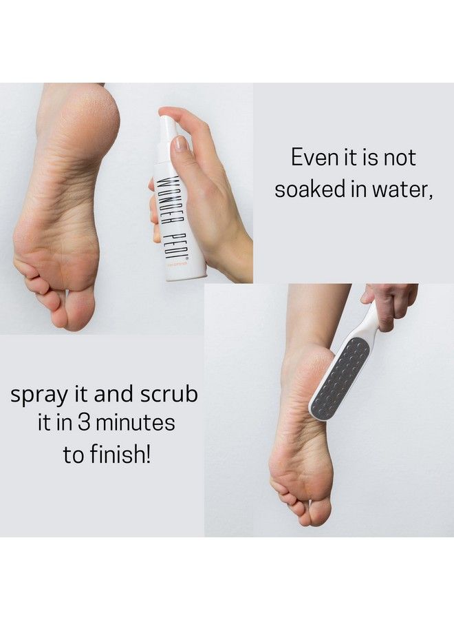 Feet Callus Remover Instant Exfoliating Peel Foot Spray Cracked Heels Softener Metal Foot File Scrubber Dead Skin Remover Professional Spa Pedicure. Wonder Pedi
