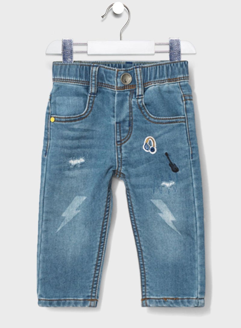 Kids Embroidered Jeans