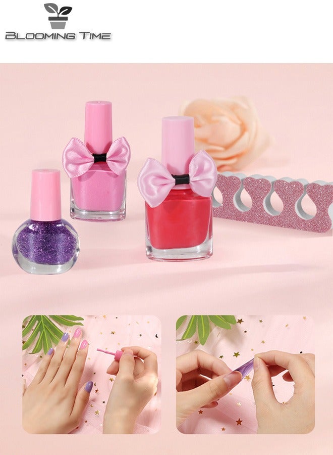 Girls Makeup Toys, Children's Cosmetics, Nail Polish, Lipstick, Nail Art, Play House Backpack Set