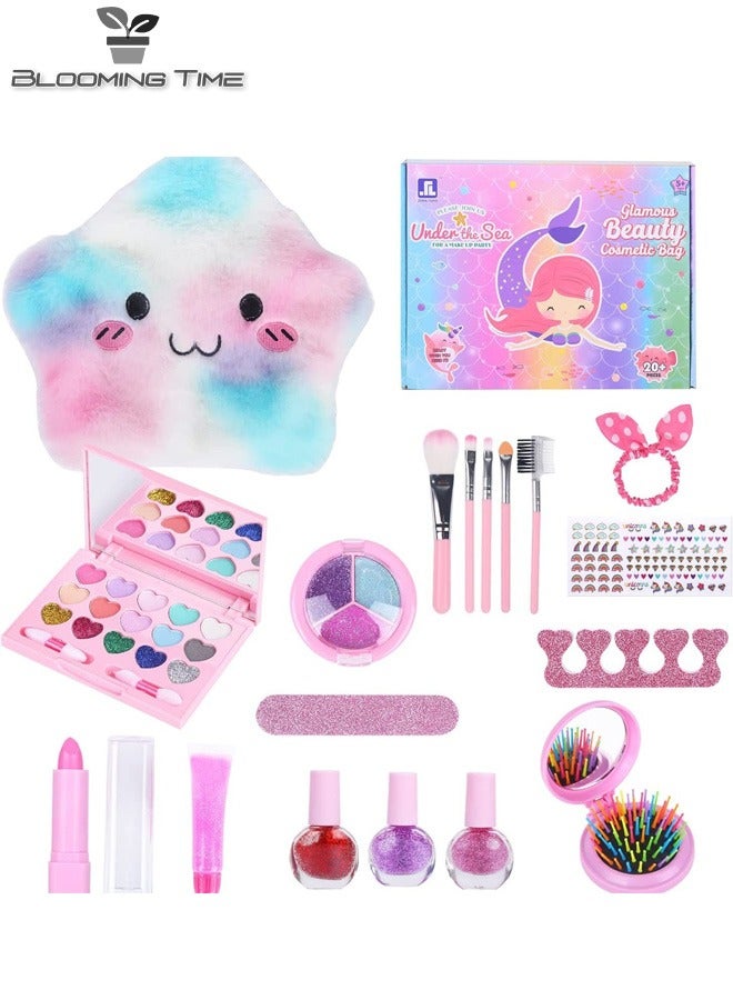 Girls Makeup Toys, Children's Cosmetics, Nail Polish, Lipstick, Nail Art, Play House Backpack Set