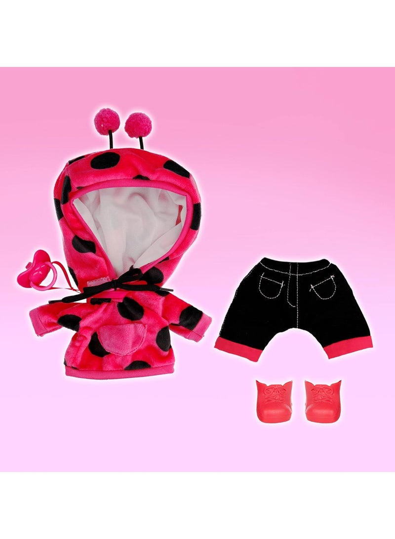 CRY BABIES Dressy Lady Ladybug | Interactive baby doll that cries Real tears, with coloured hair and changeable Outfits to Dress up