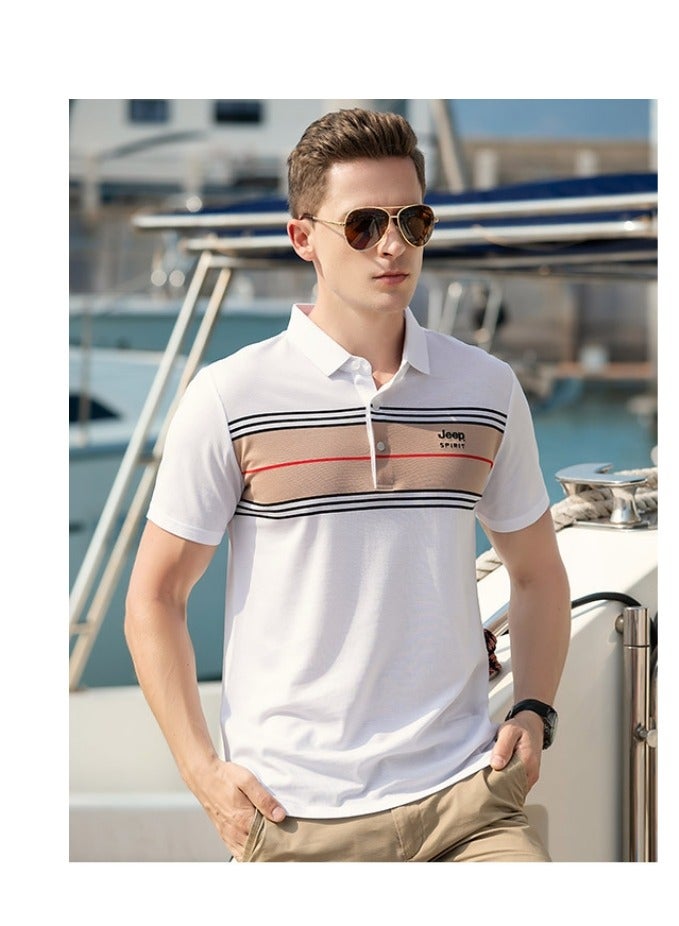 Men's Fashionable Casual Polo Short Sleeved T-shirt