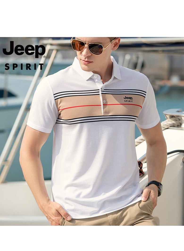 Men's Fashionable Casual Polo Short Sleeved T-shirt