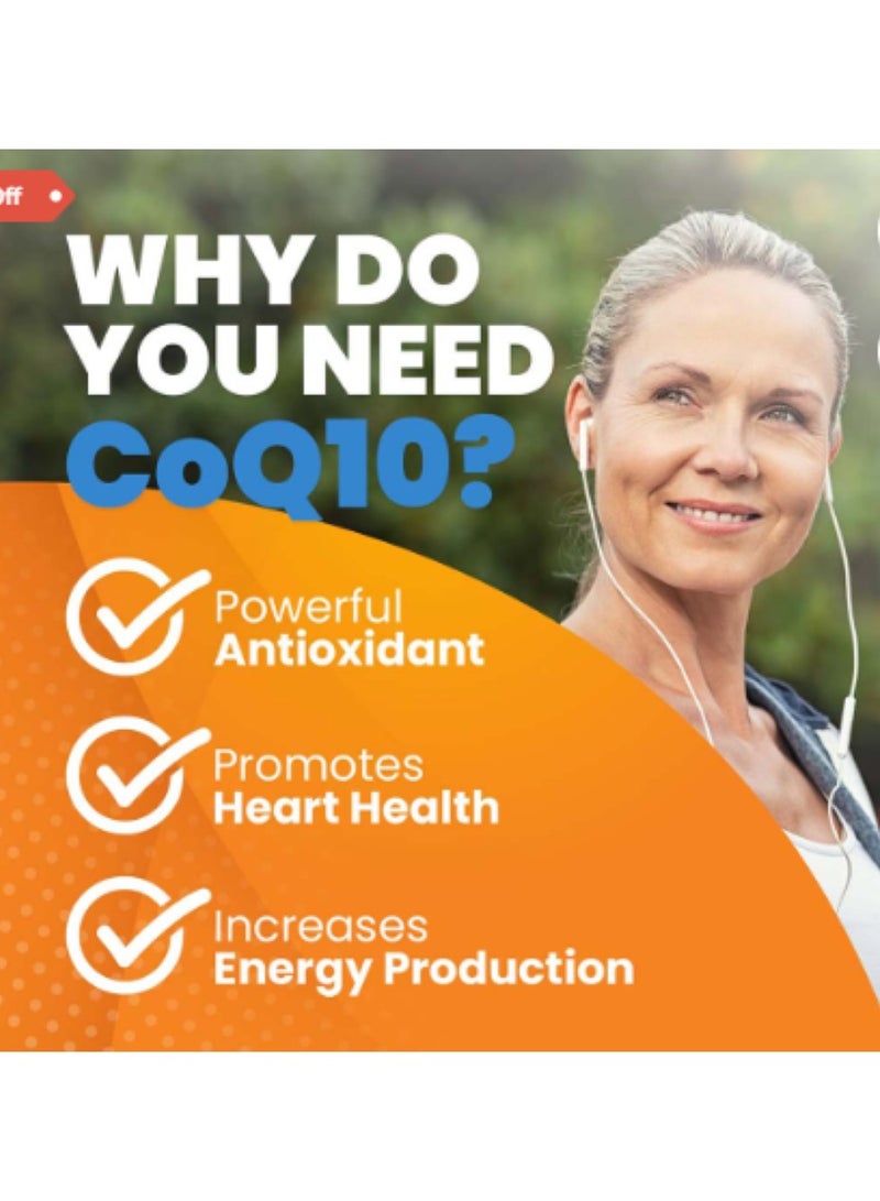 Coenzyme Q10 100 mg Softgels For Heart & Antioxidant Support Pack of 60's