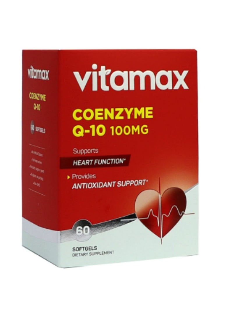 Coenzyme Q10 100 mg Softgels For Heart & Antioxidant Support Pack of 60's