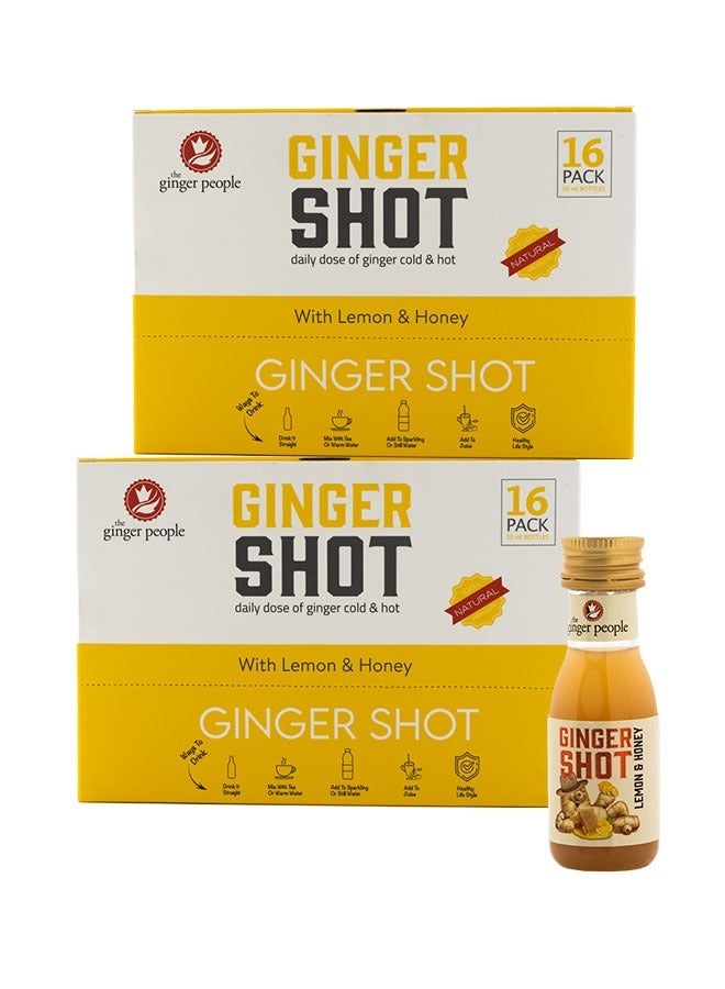 Ginger shot with lemon & honey 30ml pack of 32