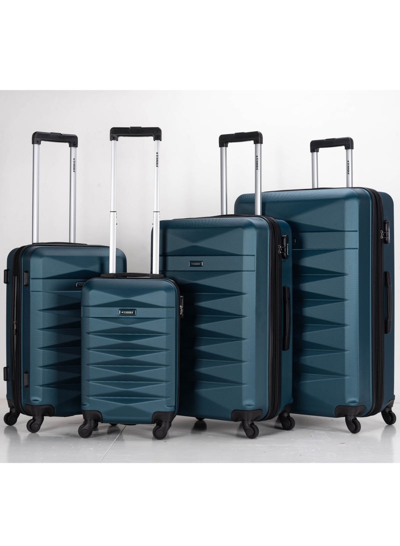 Suitcase Set of 4 PCS ABS Hardside Travel Luggage Bag