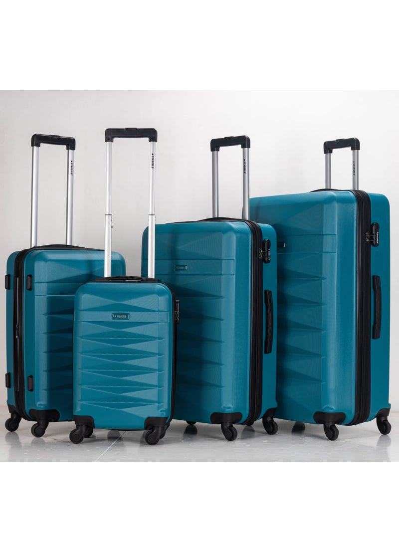 Suitcase Set of 4 PCS ABS Hardside Travel Luggage Bag