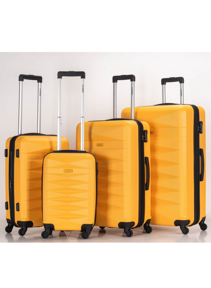 Suitcase Set of 4 PCS ABS Hardside Travel Luggage Bag