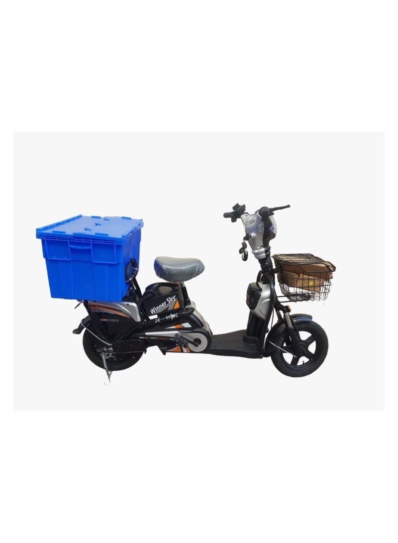 Electric Grocery Bike 16 size Tyre with Freebies Black