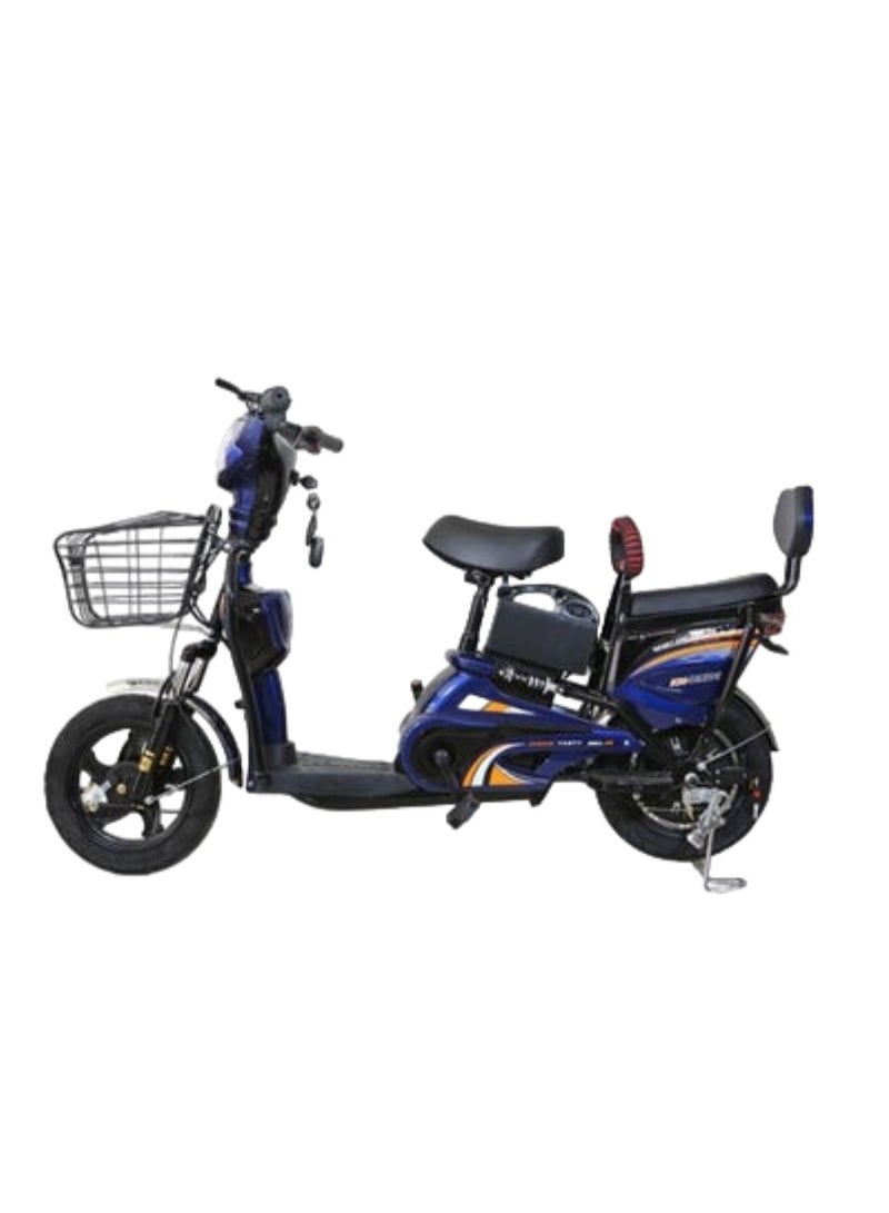 Electric Grocery Bike 16 size Tyre with Freebies Blue