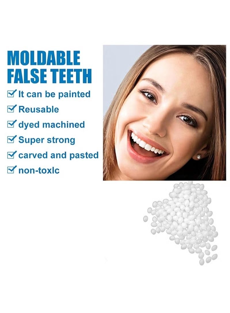 Dental Temporary Tooth Cap Crown Veneers Front Back Anterior and Molar Posterior Teeth with Tooth Repair Thermal Beads Cap Filler for Missing Broken Teeth (50 Pcs Front Teeth and 50 Pcs Back Teeth)