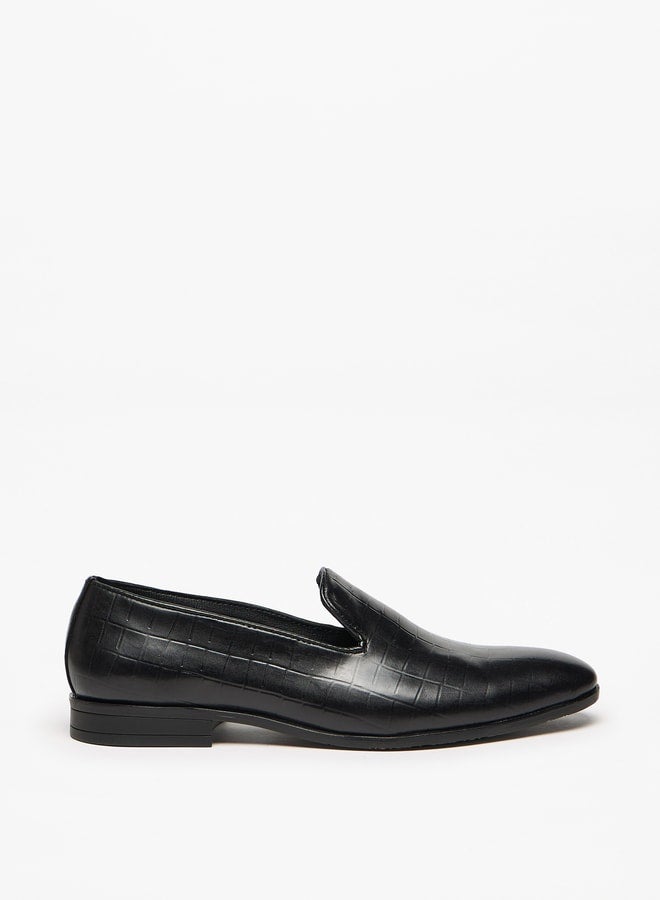 Textured Slip-On Loafers