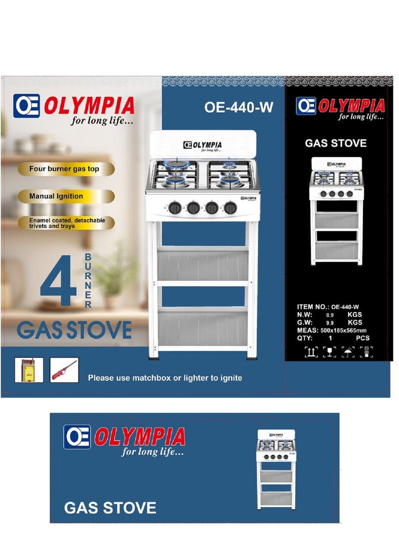 Gas Stove 4 Burner Gas Stove With Removable Leg Stand