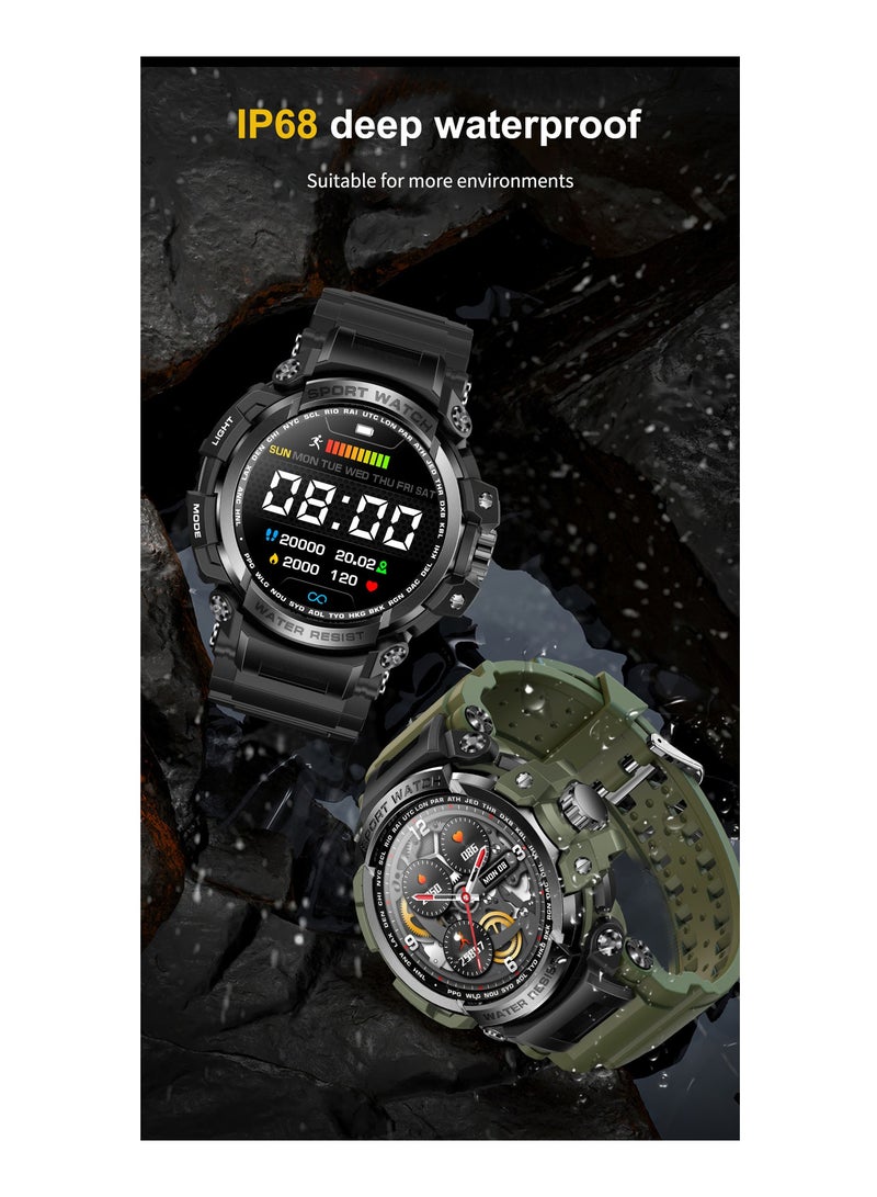 Smartwatch, Indestructible IP68 Waterproof Tactical Watch, 1.32